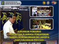 Kukuhkan Pengurus Persatuan Olahraga Pengayoman, Kanwil Kemenkumham DKI Jakarta Siap Tunjukkan Prestasi