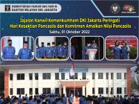 Jajaran Kanwil Kemenkumham DKI Jakarta Peringati Hari Kesaktian Pancasila dan Komitmen Amalkan Nilai Pancasila