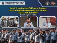 Kanwil Kemenkumham DKI Jakarta Konsisten dalam Mewujudkan WBBM Melalui Internalisasi kepada ASN dan PPNPN