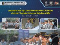 Laksanakan Apel Pagi, Kanwil Kemenkumham DKI Jakarta Komitmen Tingkatkan Pelayanan Wujudkan WBBM