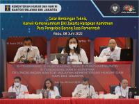 Gelar Bimbingan Teknis, Kanwil Kemenkumham DKI Jakarta Harapkan Komitmen Para Pengelola Barang Jasa Pemerintah