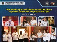 Gelar Monitoring, Kanwil Kemenkumham DKI Jakarta Tingkatkan Edukasi dan Pengawasan Hak Cipta