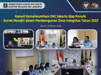 Kanwil Kemenkumham DKI Jakarta Siap Penuhi Survei Mandiri dalam Pembangunan Zona Integritas Tahun 2023