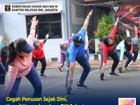 Cegah Penuaan Sejak Dini, Kanwil Kemenkumham DKI Jakarta Aktif Selenggarakan Senam