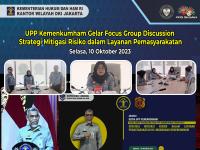 UPP Kemenkumham Gelar Focus Group Discussion Strategi Mitigasi Risiko dalam Layanan Pemasyarakatan
