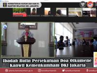 Ibadah Rutin Persekutuan Doa Oikumene Kanwil Kemenkumham DKI Jakarta