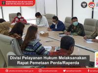 Rapat Pemetaan Perda dan Raperda Divisi Pelayanan Hukum dan HAM Kanwil DKI Jakarta
