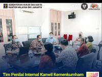Tim Penilai Internal Kanwil Kemenkumham DKI Jakarta Gelar Verifikasi Awal Penilaian Pembangunan Zona Integritas