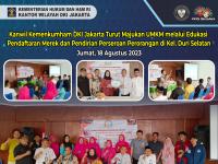 Kanwil Kemenkumham DKI Jakarta Turut Majukan UMKM melalui Edukasi Pendaftaran Merek dan Pendirian Perseroan Perorangan di Kel. Duri Selatan