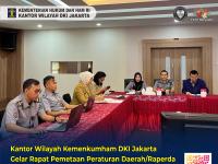 Kantor Wilayah Kemenkumham DKI Jakarta Gelar Rapat Pemetaan Peraturan Daerah/Raperda Guna Percepatan Pembahasan Raperda di DPRD DKI Jakarta