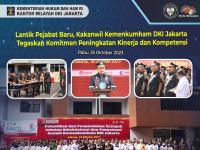 Lantik Pejabat Baru, Kakanwil Kemenkumham DKI Jakarta Tegaskan Komitmen Peningkatan Kinerja dan Kompetensi