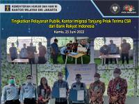 Tingkatkan Pelayanan Publik, Kantor Imigrasi Tanjung Priok Terima CSR dari Bank Rakyat Indonesia