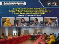 Wujudkan Pelayanan Ramah HAM, Kantor Wilayah Kemenkumham DKI Jakarta Gelar Rapat Koordinasi RANHAM