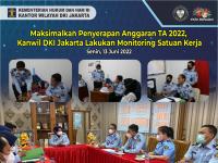 Maksimalkan Penyerapan Anggaran TA 2022, Kanwil DKI Jakarta Lakukan Monitoring Satuan Kerja