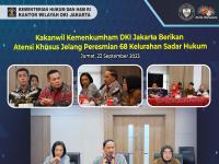 Kakanwil Kemenkumham DKI Jakarta Berikan Atensi Khusus Jelang Peresmian 68 Kelurahan Sadar Hukum