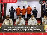 Kantor Imigrasi Kelas I Non TPI Jakarta Pusat Mengamankan 3 Terduga WNA Overstay