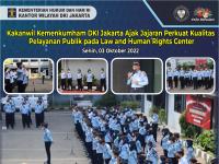 Kakanwil Kemenkumham DKI Jakarta Ajak Jajaran Perkuat Kualitas Pelayanan Publik pada Law and Human Rights Center