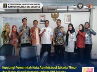 Kunjungi Pemerintah Kota Administrasi Jakarta Timur dan Barat, Kanwil Kemenkumham DKI Jakarta Jalin Koordinasi Sipkumham