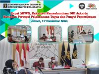 Rapat MPWN, Kakanwil Kemenkumham DKI Jakarta Samakan Persepsi Pelaksanaan Tugas dan Fungsi Pemeriksaan