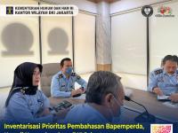Inventarisasi Prioritas Pembahasan Bapemperda, Kanwil Kemenkumham DKI Jakarta Kembali Laksanakan Pemetaan Raperda