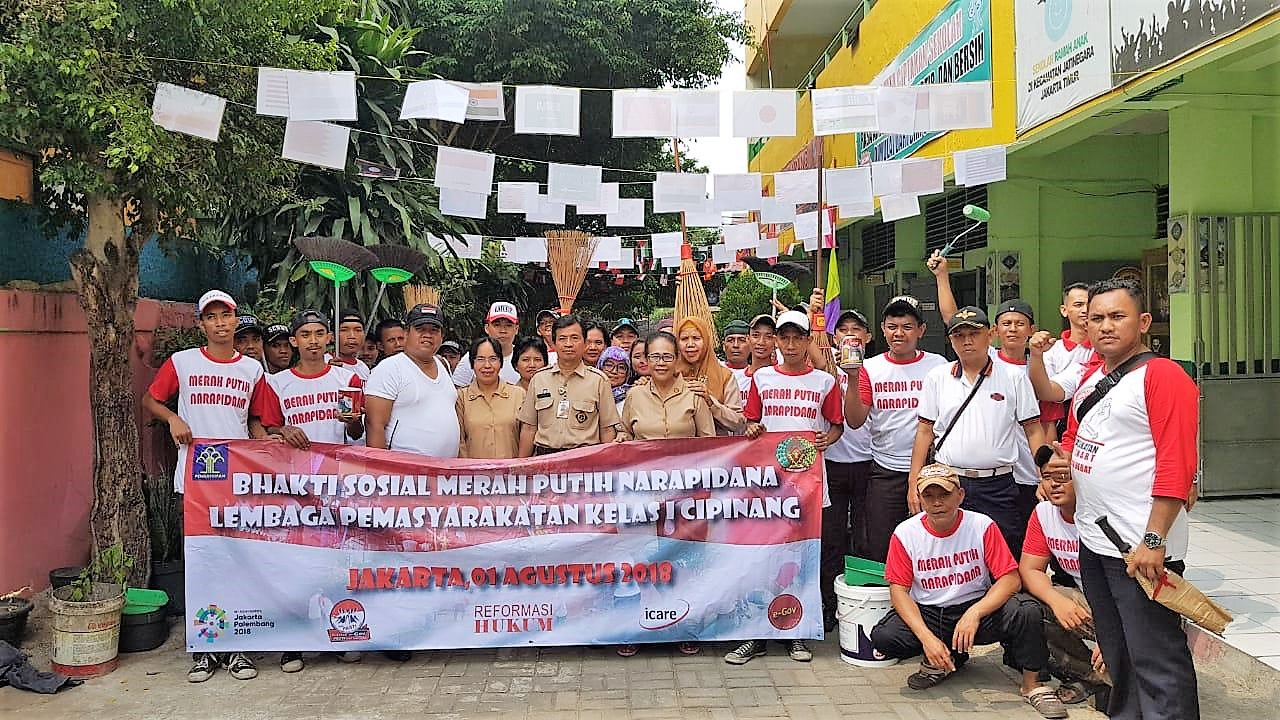 Bhakti Sosial Merah Putih Napi Lapas Cipinang di SDN Cipinang Muara 04 dan PA 9
