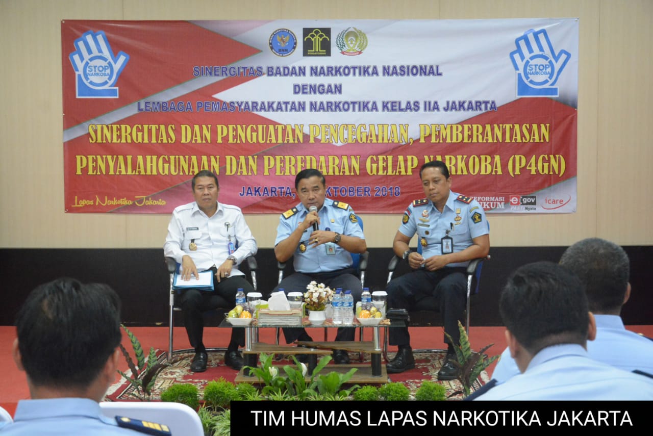 Narkotika Sosialisasi P4GN Sosialisasi Sinergitas BNN dengan Lapas Narkotika Jakarta oleh Kepala Divisi Pemasyarakatan DKI Jakarta Arpan